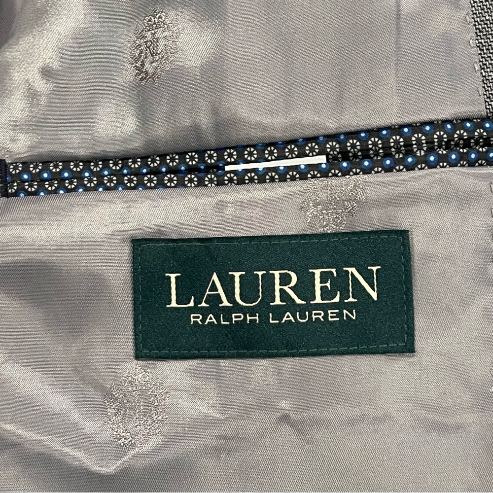 Lauren Ralph Lauren Men’s Wool/Linen Blend Sport Coat Gray 48R Double Vent - Picture 11 of 16